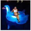 75" Inflatable Giant LED Lighted Color Changing Swimming Pool Swan Float Lounger