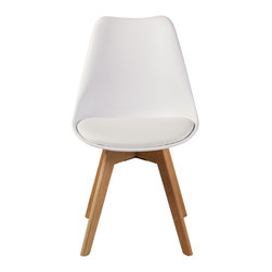 Austin Furniture - Padded Side Chair, White - Dining Chairs