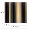 Acoustic Wood Slat 3D Wall Panels, Soundproofing Panels for Accent Wall, Pine, Pack of 6