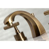 Kingston Brass KS498.CML Manhattan 1.2 GPM Widespread Bathroom - Antique Brass