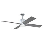 Craftmade Lighting - Craftmade Lighting TEA52CH4 Teana, 52" Ceiling Fan with Light Kit, Chrome - Teana 52 Inch Ceilin Chrome Silver/Walnut *UL Approved: YES Energy Star Qualified: n/a ADA Certified: n/a  *Number of Lights:   *Bulb Included:No *Bulb Type:LED *Finish Type:Chrome