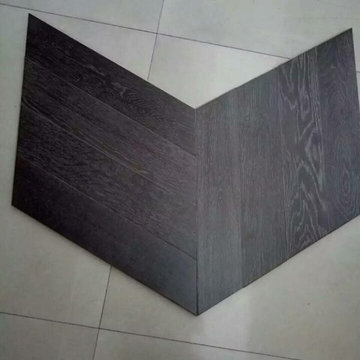 Chevron Oak Carbonized Engineered Hardwood flooring
