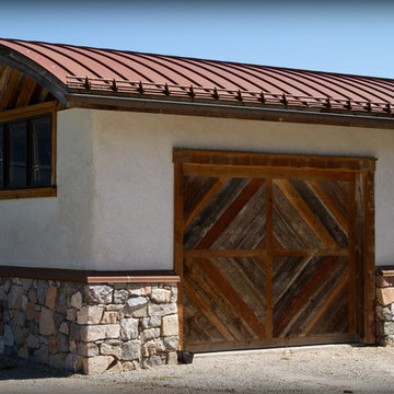 Rustic corrugated metal roofing