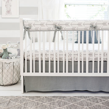 Be Brave in Gray Crib Collection