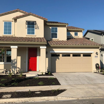 Red Door and White Trim