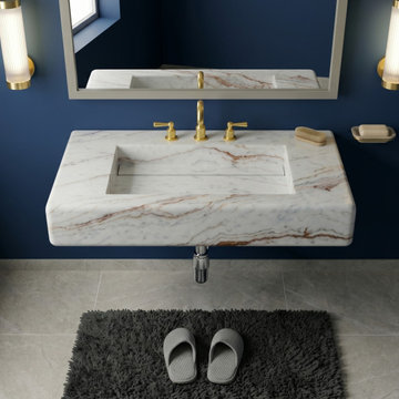 Bespoke Calacatta Gold Marble Sinks | Timeless Luxury Collection