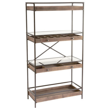 Display Shelf with Storage Drawers