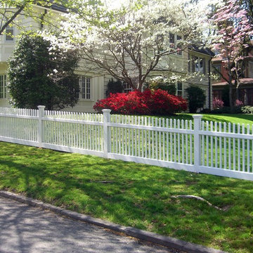 Beautiful White Wood Picket Fence