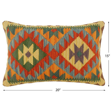 Turkish Tribal Tyler Hand Woven Kilim Pillow