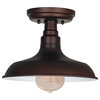 Kimball 1-Light Indoor Semi-Flush Ceiling Mount Light, Coffee Bronze, Bronze