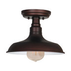 Kimball 1-Light Indoor Semi-Flush Ceiling Mount Light, Coffee Bronze, Bronze