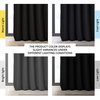 Signature Warm Black Blackout Velvet Curtain Single Panel, 50"x84"