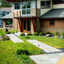 Exterior Mid century Split Level