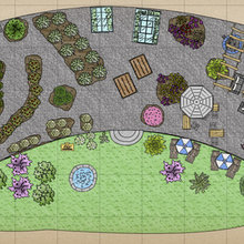 Urban garden in abandoned railway hangar in Seville