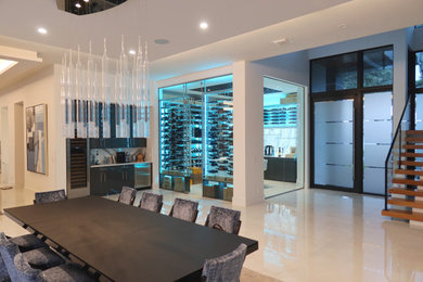 Inspiration for a transitional wine cellar remodel in Miami