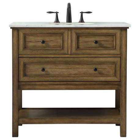 Elegant VF27036DW 36" Single Bathroom Vanity, Driftwood