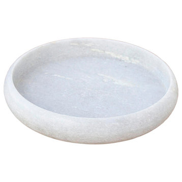 Contemporary Pure White Marble Bowl