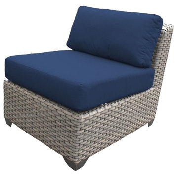 TK Classics Florence Armless Patio Chair in Navy
