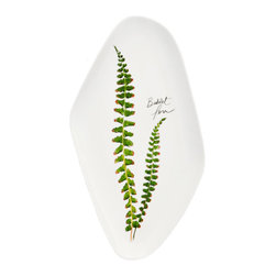 Creative Co-op - Botanical Fern Ceramic Tray - Serving Trays