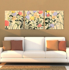 What is the best size for triptych art over the couch?