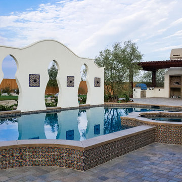 Decorated Pool and Spa