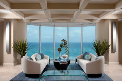 Living room - contemporary living room idea in Miami
