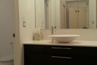 Powder room - modern powder room idea in New York