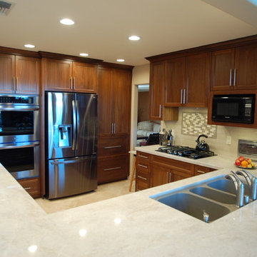 San Carlos - Traditional Kitchen Remodel Featuring Walnut Cabinetry