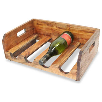 Vidaxl Wine Racks 4-Piece For 16 Bottles Solid Reclaimed Wood