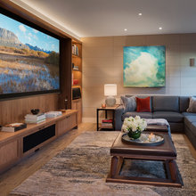 Basement movie game room