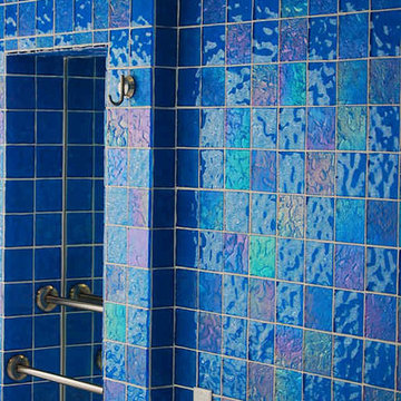 Monterey, California Glass Tile Bathroom