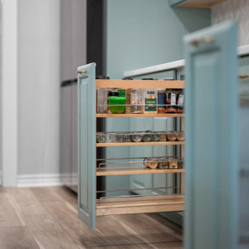 Slide-Out Spice Rack Cabinet for Organized Cooking