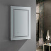 Fresca Spazio 24" Modern Aluminum Bathroom Medicine Cabinet in Mirrored