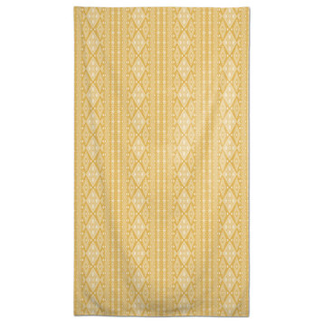 Tribal Print Yellow 58x102 Tablecloth