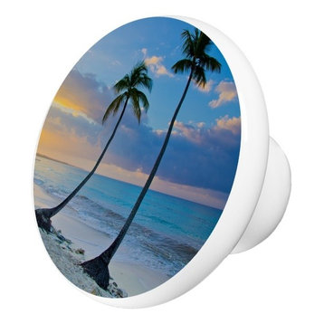 Beautiful Beach Sunset Ceramic Cabinet Drawer Knob