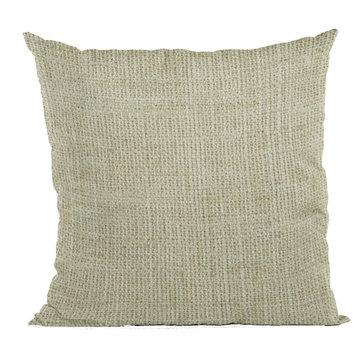 Flax Wall Textured Solid, With Open Weave. Luxury Throw Pillow, 20"x36" King