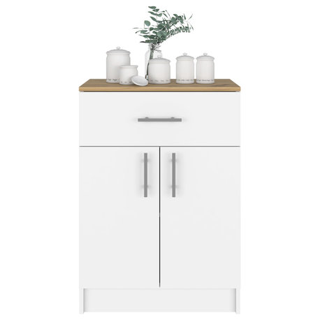 Pantry Cabinet Netal, Kitchen, White / Light Oak