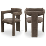 Meridian Furniture - Brenda Upholstered Dining Chair, Brown, Chenille Fabric, Set of 2 - Indulge in the allure of the Brown Chenille Fabric Brenda Dining Chair by Meridian Furniture. Its captivating design and luxurious finish elevate any space with effortless elegance. Crafted with precision and durability in mind, this stunning piece becomes the focal point of gatherings, fostering moments of connection and warmth. Embrace sophistication and style with the Brenda Dining Chair, a testament to exquisite taste and timeless beauty.