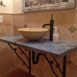 Shoreline Ornamental Iron - Bathroom Sink Top Bracket Support - Bathroom Vanities And Sink Consoles