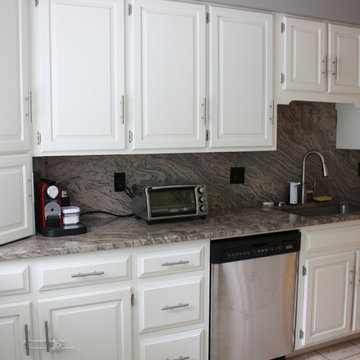 Painted Linen White Cabinets