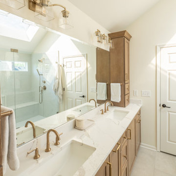 Leawood, Kansas Primary Bathroom Remodel with Custom Shower and Expanded Closet