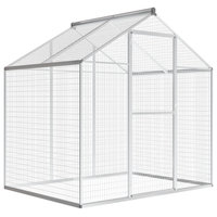 vidaXL Outdoor Aviary Aluminium Bird Small Animals House Cage Habitat Box