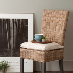 East At Main's Duke Gray Abaca Dining Chair - Products