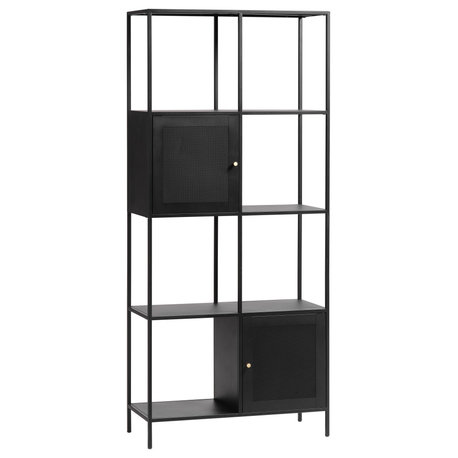 Metal 2-door Bookcase 71" H