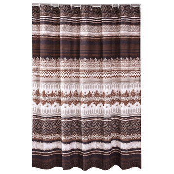 Greenland Home Fashions Southwest Shower Curtain 72 x 72 inches Latte