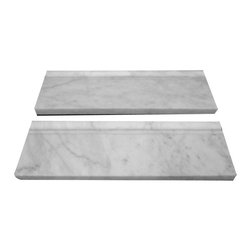 Carrara Marble Italian White Bianco Carrera 5/8" Baseboard Molding Honed - Home Decor