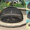 Master Flame 46" Diameter Stainless Steel Fire Pit Screen, Pivot Model