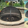 Master Flame 25" Diameter Fire Pit Screen, Pivot Model, Carbon Steel