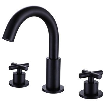 Widespread Bathroom Deck-Mounted Faucet with Black