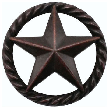 3, D Star With Narrow Rope, Oil Rubbed Bronze